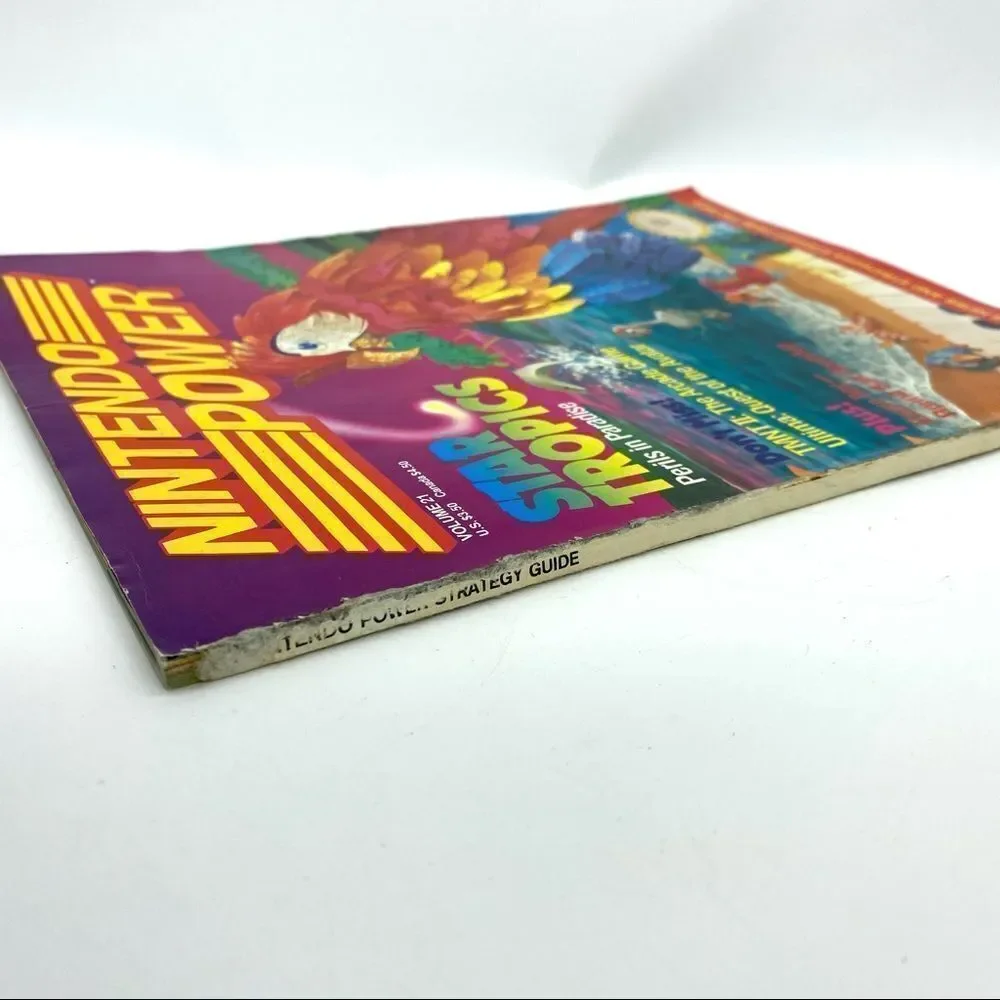 Nintendo Power Magazine Vol. 21 Star Tropics Peril's W/ Metalstorm Poster 1991